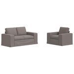 vidaXL Canapé 2 Pièces Taupe 182 x 80 x 82 cm tissu