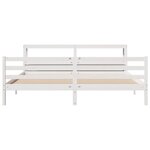 vidaXL Cadre de lit et tête de lit blanc 200x200 cm bois de pin massif