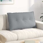 vidaXL Coussin de Dos Gris clair 80 x 19 x 50 cm tissu