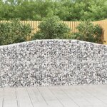 vidaXL Paniers à gabions arqués 6 Pièces 400x50x100/120 cm Fer galvanisé