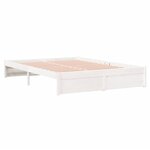 vidaXL Cadre de lit sans matelas blanc bois massif 140x190 cm