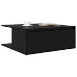 vidaXL Table basse Chêne noir 80 x 80 x 31 cm Bois d'ingénierie