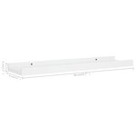 vidaXL Étagères à rebord pour cadre photo 2 Pièces Blanc 40x9x3 cm MDF