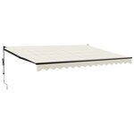 vidaXL Auvent rétractable automatique crème 5x3 m