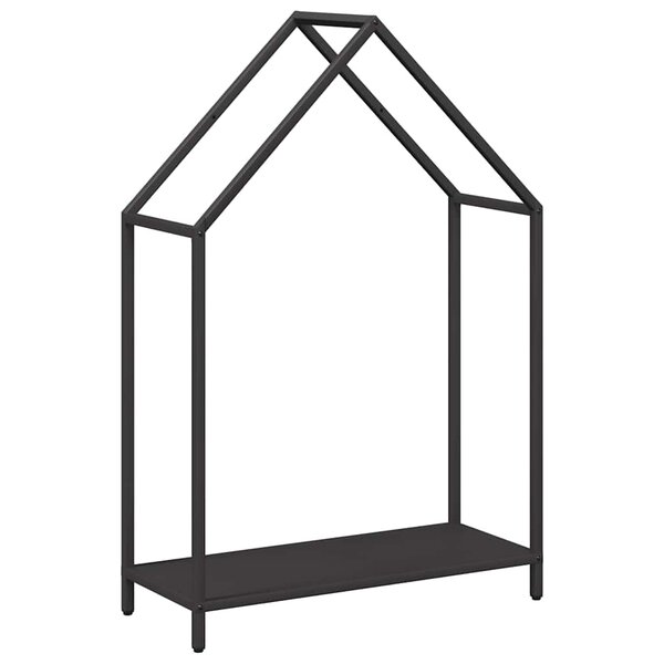 vidaXL Portant de bois chauffage noir 60x25x90 cm