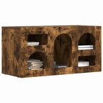 vidaXL Meuble TV Chêne fumé 80 x 35 x 40 cm Bois d'ingénierie