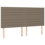 vidaXL Sommier à lattes de lit avec matelas Taupe 200x200 cm Tissu