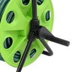 vidaXL Enrouleur de tuyau vert sur pied avec tuyau de 30 m PVC
