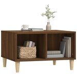 vidaXL Table basse Chêne marron 60x50x36 5 cm Bois d'ingénierie