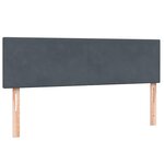 vidaXL Sommier à lattes de lit et matelas et LED gris foncé 140x220cm velours