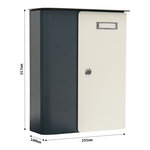 Profirst ziefen boite aux lettres anthracite blanche