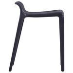 vidaXL Tabourets empilables lot de 4 noir plastique