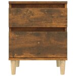 vidaXL Tables de chevet 2 Pièces Chêne fumé 40x35x50 cm