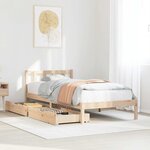 vidaXL Cadre de lit sans matelas 90x190 cm bois de pin massif