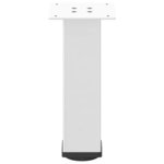 vidaXL Pieds de table basse 4 pièces Blanc 42-44 cm Acier