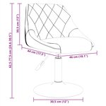 vidaXL Chaises pivotantes à manger lot de 6 gris clair velours