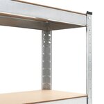 vidaXL Étagère de rangement 5 niveaux Argenté Acier et bois ingénierie