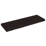 vidaXL Dessus de table marron foncé bois chêne massif traité