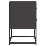 vidaXL Table de chevet noir 36x39x60 5 cm acier