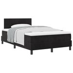 vidaXL Lit Box Spring avec Matelas Noir Petit Double Velours