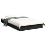 vidaXL Cadre de lit sans matelas noir 90x190 cm bois ingénierie