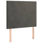 vidaXL Sommier à lattes de lit et matelas Gris foncé 80x200 cm Velours