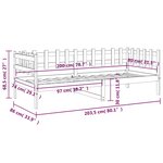 vidaXL Lit de jour Marron miel 80x200 cm Bois de pin massif