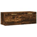 vidaXL Armoire murale Chêne fumé 100x36 5x35 cm Bois d'ingénierie