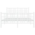 vidaXL Cadre de lit métal avec tête de lit/pied de lit blanc 140x200cm