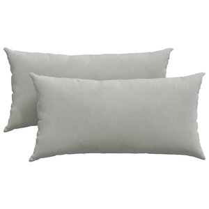 vidaXL Coussins de canapé 2 Pièces Gris clair 80 x 40 cm tissu