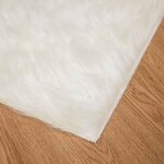 vidaXL Tapis en Peau de Mouton Synthétique Blanc 140 x 200 cm