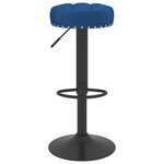 Vidaxl tabourets de bar 2 pcs bleu velours