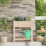 vidaXL Cache-pot de jardin avec étagère Beige 71 x 37 x 76.5 cm