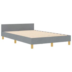 vidaXL Cadre de lit avec tête de lit Gris clair 120 x 200 cm tissu