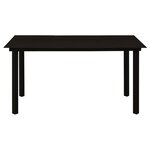 vidaXL Mobilier à dîner de jardin 5 Pièces Noir Rotin PVC
