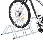 vidaXL Support de vélo au sol autoportant pour 4 vélos acier galvanisé