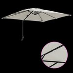 vidaXL Parasol de jardin Couleur sable 248.5 x 247.5 x 160 cm tissu