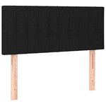 vidaXL Sommier à lattes de lit matelas et LED noir 120x190 cm tissu