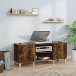 vidaXL Armoire à disques chêne fumé 121x38x48 cm bois d'ingénierie