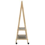 vidaXL Porte-vêtements et étagères et roulettes 96x45 5x155 5cm bambou