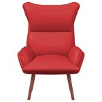 vidaXL Fauteuil relaxant Rouge 69 x 74 x 93 cm Faux cuir