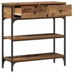 vidaXL Table Console avec tiroir Bois ancien 72 5 x 25 x 75 cm