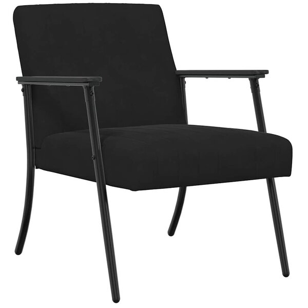 vidaXL fauteuil Noir 59 x 75 x 78 cm Velours