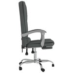 Fauteuil de massage inclinable de bureau informatique étude foncé tissu gris 02_0025389