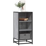vidaXL Buffet sonoma gris 35 5x35x76 cm bois d'ingénierie et métal