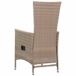 vidaXL Ensemble à manger de jardin 5 Pièces Beige
