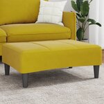 vidaXL Repose-pied jaune 77x55x31 cm velours