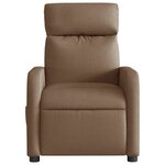 vidaXL Fauteuil inclinable électrique Marron Tissu