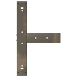 vidaXL Pieds de table de bar en T  2 pièces  noir  60 x 35 x (90-91) cm  acier