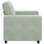 vidaXL Fauteuil Gris clair 100x77x82 cm Velours